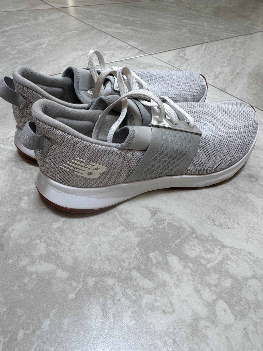 New Balance Women's Gray Knit Athletic Sneakers